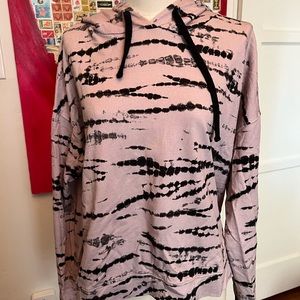 All Saints mauve tie dye sweatshirt in cotton